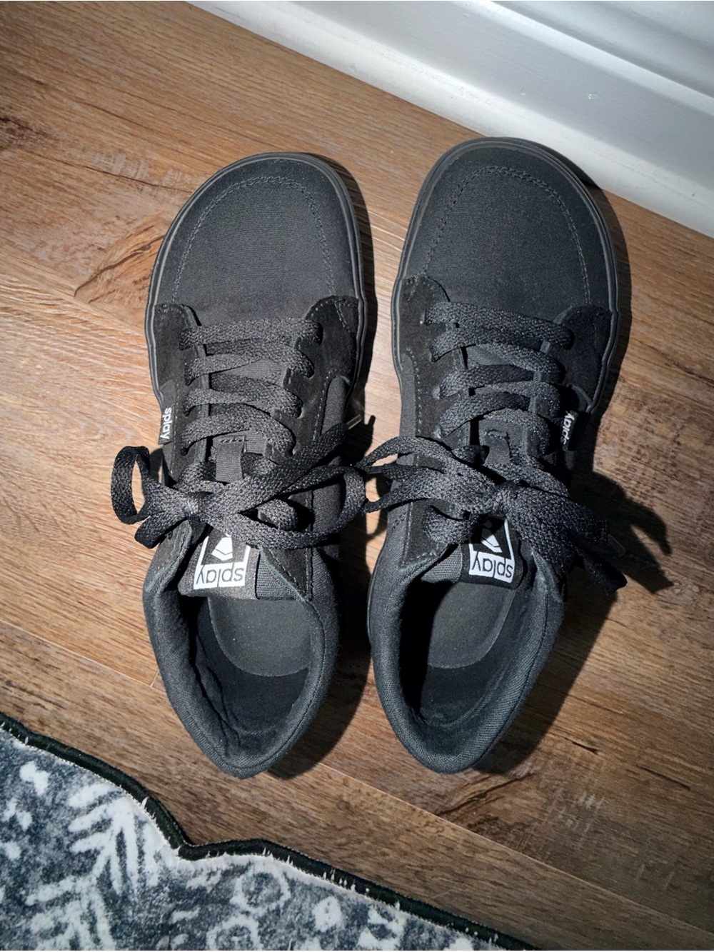 Splay Black Canvas and Suede Barefoot, Zero Drop Sneakers